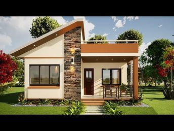 SMALL HOUSE DESIGN l 3 BEDROOM l 68 SQM - YouTube Small House Roof Design, Small Modern House Exterior, Small House Design Philippines, Small House Blueprints, Philippines House Design, Modern Bungalow House Design, Small Modern House Plans, Affordable House Plans, House Roof Design