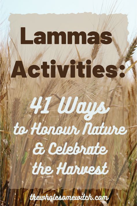 Click through for 41 fun and easy ways to celebrate Lammas/Lughnasadh and help you ring in the day! #pagan #witch #lammas #lughnasadh Witch Wheel Of The Year, Lammas Lughnasadh, Witches Wheel, Farm Lessons, Outdoor Meditation, Harvest Celebration, Pagan Festivals, Fire Festival, Wheel Of The Year