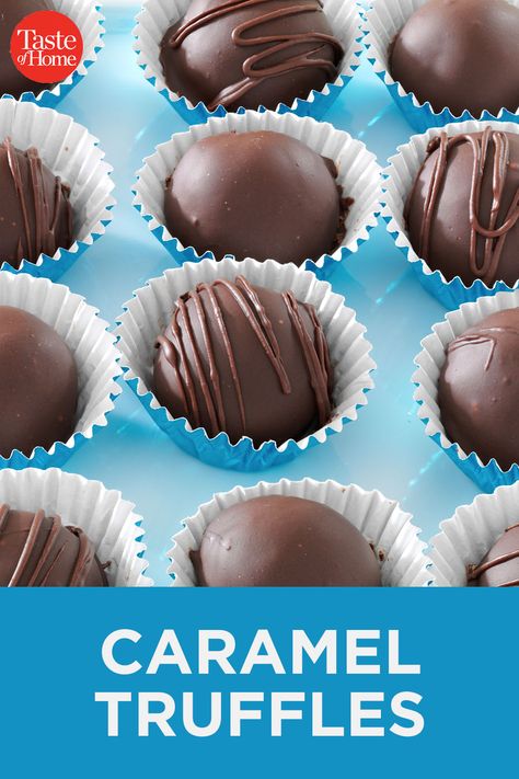 Caramel Truffles Easy, Chocolate Dipped Truffles, Fancy Truffle Recipe, Orange Cream Truffles, Chocolate Caramel Truffles, Chocolate Turtle Truffles, Truffles That Dont Need Refrigeration, Truffle Recipes Chocolate, Caramel Truffles Recipe