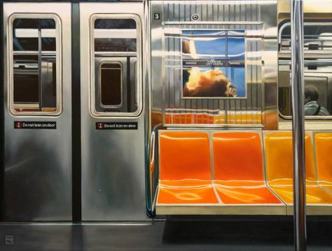 subway car Subway Car, Reflection Poster, William Eggleston, Subway Train, Nyc Subway, Modern Wood, Public Transport, Museum Art, High Quality Images