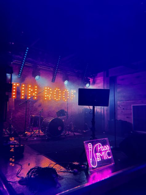 #tinroof #bar #karaoke #aesthetic #fayetteville #arkansas Karaoke Bar Aesthetic, Underground Basement, Karaoke Aesthetic, Karaoke Lounge, Underground Party, Melissa Foster, Bar Aesthetic, Karaoke Bar, Karaoke Room