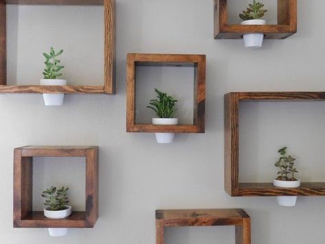 Frame On Wall, Wooden Succulent Planter, Plant Frame, Hanging Plants Indoor, Succulent Wall, House Plants Decor, Wooden Planters, Wall Planter, Plant Holder