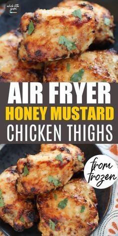 Honey Mustard Frozen Chicken Thighs in Air Fryer Air Fryer Honey Mustard Chicken, Chicken Thighs In Air Fryer, Honey Mustard Chicken Breast, Mustard Chicken Breast, Air Fryer Recipes Chicken Thighs, Honey Mustard Chicken Thighs, Mustard Chicken Thighs, Air Fryer Chicken Thighs, Making Dinner