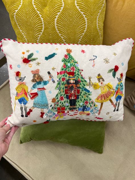 Unique Christmas Decorations, Percabeth, Merry Little Christmas, Christmas Mood, Nutcracker Christmas, Embroidered Pillow, Holiday Home Decor, Christmas Deco, World Market