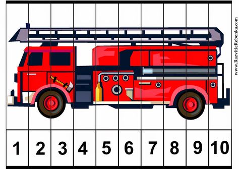 Fire Safety Preschool Crafts, Fire Safety Theme, Fire Safety Preschool, Preschool Playground, Preschool Puzzles, Transportation Activities, Community Helpers Preschool, Transportation Preschool, Preschool Activity