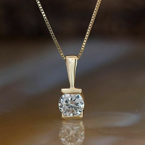 Diamond Drop Pendant, Channel Setting, Moissanite Necklace, Valentines Day Gifts For Her, Gold Necklace Women, Solitaire Pendant, Diamond Drops, Diamond Pendant Necklace, Drop Pendant