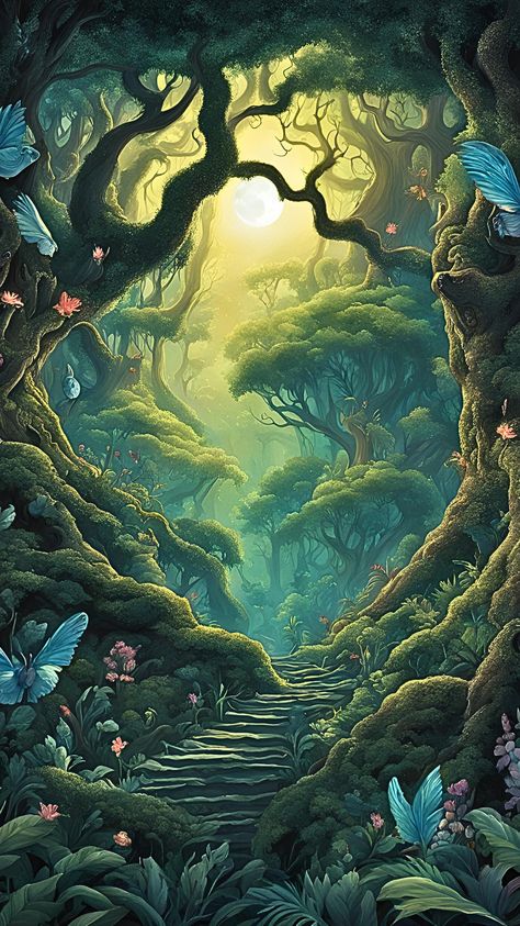 Visit our Channel for all type of Fantasy.
linktr.ee/FantasyWorldsUnited
#Fantasy #fantasyart #art #landscape #nature #forest Fae Landscape, Fantasy Landscapes Forests, Fantasy Forest Concept Art, Yellow Moon, Fantasy Forest, Nature Forest, Fantasy Aesthetic, Magical Forest, Landscape Nature