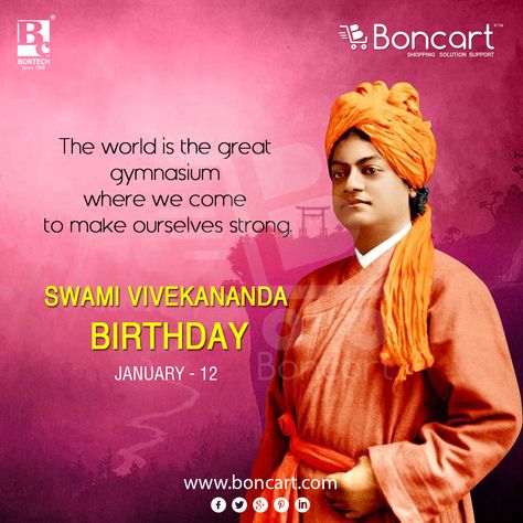 Swami Vivekanandha Birthday january 12 Vivekananda Birthday Wishes, Swami Vivekananda Birthday, Vedanta Quotes, Swami Vivekanand, Vivekananda Quotes, Bob Marley Art, Swami Vivekananda Quotes, Saints Of India, Swami Vivekananda