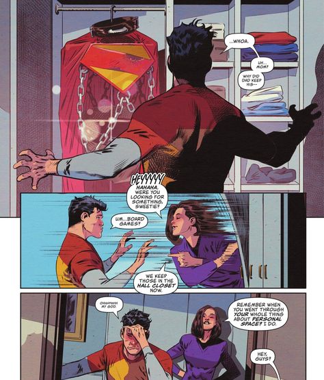 mr and mrs supes on Twitter: "It looks like Clark keeping his Warworld suit for…personal use. https://t.co/MK5xY1rOoy" / Twitter Jon Kent, Superman And Lois Lane, Nightwing And Starfire, Superman Art, Superman Comic, Superman Lois, Batman Funny, Arte Dc Comics, Dc Comics Artwork