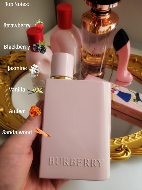 Burberry her elixir perfume Strawberry Perfume, Beauty Tips For Glowing Skin, Strawberry Milkshake, Fragrances Perfume Woman, Girly Phone Cases, Perfume Scents, Body Skin Care Routine, Fragrances Perfume, Body Skin