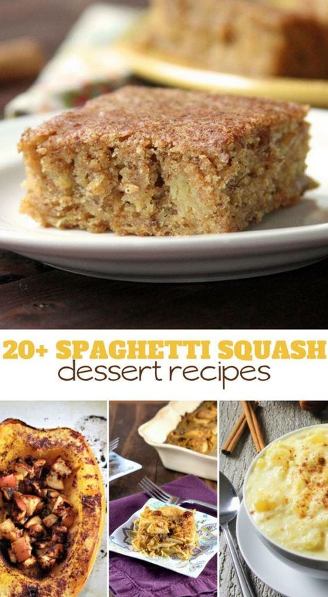 So many Spaghetti Squash Dessert Recipes to try today Spaghetti Squash Dessert Recipes, Spaghetti Squash Sweet Recipes, Spaghetti Squash Cakes, Spaghetti Squash Recipes Sweet, Spaghetti Squash Dessert, Spaghetti Squash Bread, Squash Dessert Recipes, Calabaza Recipe, Family Dessert Recipes