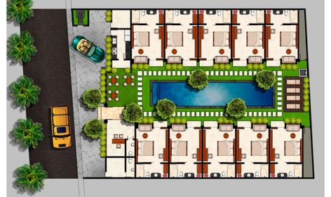 Hotel Floor Plans Pinterest - House Plans | #41789 Hotel Cottage Design, Cottage Hotel Design, Hotel Resort Design Plan, Resort Room Floor Plan, Resort Ideas Design Plan, Mini Resort Design Plan, Resort Cottages Design Plan, Mini Hotel Design Architecture, Hotel Floor Plan Small Hotel Floor Plan