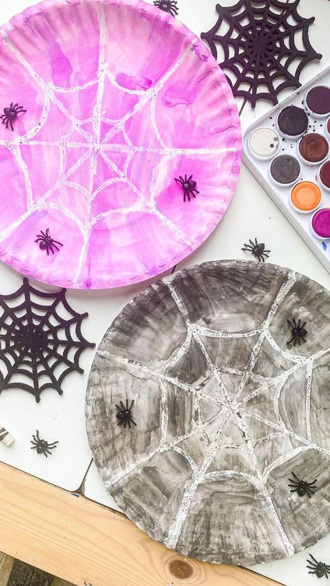 Deena Keller | Cotton Ball Ghost Craft 👻 follow @abcdeelearning for more kids crafts! This is such a fun and easy ghost craft for kids! Perfect for a... | Instagram Spider Web Craft, Ghost Crafts, Spider Crafts, Fall Preschool Activities, Sensory Crafts, Fun Halloween Crafts, Halloween Activities For Kids, Halloween Toys, Handprint Craft