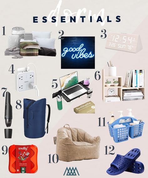 Dorm Room Essentials Uni Essentials, Leather Bean Bag Chair, Leather Bean Bag, Cleaning Essentials, Removable Wall Art, Room Cleaning, Shower Shoes, Fridge Storage, Dorm Room Essentials