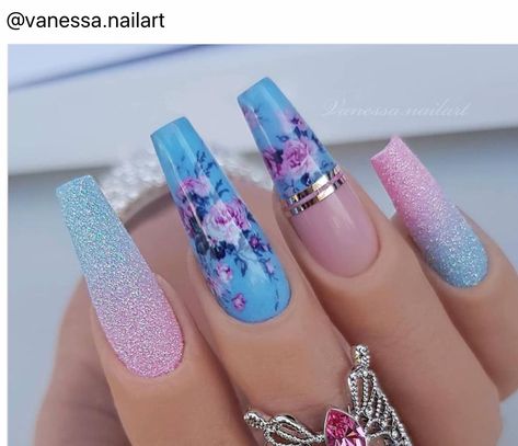 Spring Acrylic Nails, Fancy Nails Designs, Pretty Nail Art Designs, Pretty Nail Art, Beautiful Nail Designs, Fabulous Nails, Coffin Nails Designs, Pretty Acrylic Nails, Floral Nails