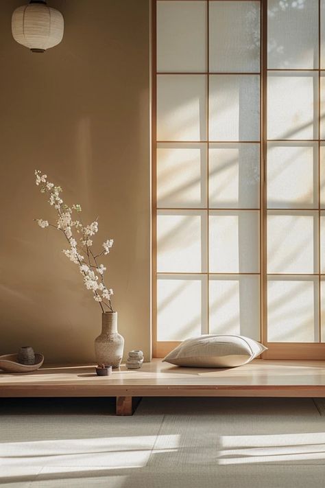 Looking to create a Zen-inspired oasis in your home? Check out these Japanese style room ideas that beautifully incorporate minimalism and tranquility. From utilizing natural materials to selecting the perfect furniture for a serene atmosphere, you’ll discover how to achieve a calm and peaceful living space. Bring the beauty of Japanese design into your home with easy tips and tricks. Transform your home into a modern retreat where less is truly more, prioritizing simplicity and balance. Start your journey towards relaxing living today! Style Room Ideas, Interiors Aesthetic, Zen Aesthetic, Japandi Home Decor, Zen Vibes, Japandi Living, Japanese Interiors, Bedroom Colour Palette, Peaceful Living