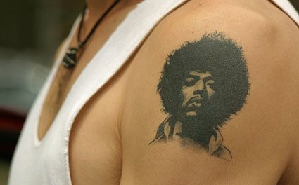 Mighty fine tattoo Hendrix Tattoo, Jimi Hendrix Tattoo, Rock N Roll Tattoo, Pink Floyd Lyrics, Tattoo Cool, Taboo Tattoo, Good Trip, Getting A Tattoo, Badass Tattoos