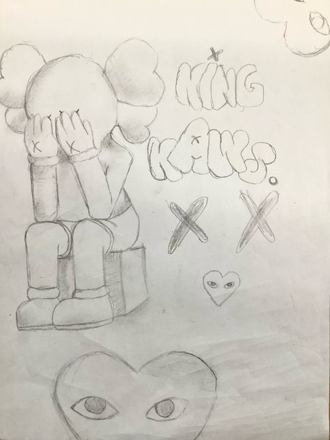 #kaws #art #drawing #heluvvsmee #old Klaws Drawings, How To Draw Kaws, Kaw Drawings, Kaws Art Drawing, Kaws Drawing Easy, Kaws Drawing, Kaws Sketch, Girl Sketches, Kaws Painting