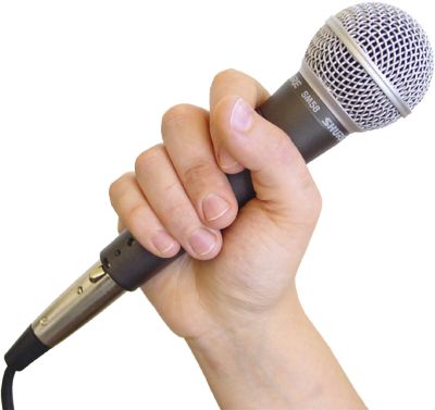 Hand Holding Microphone photograph. #Microphone #Mic Someone Holding A Microphone, Hand Reference Holding Pole, Holding Wand Hand Reference, Mic Holding Pose, Holding Mic Reference, Hand Holding Microphone Reference, Person Holding Microphone Reference, Hands Holding Reference, Holding Microphone Reference Drawing