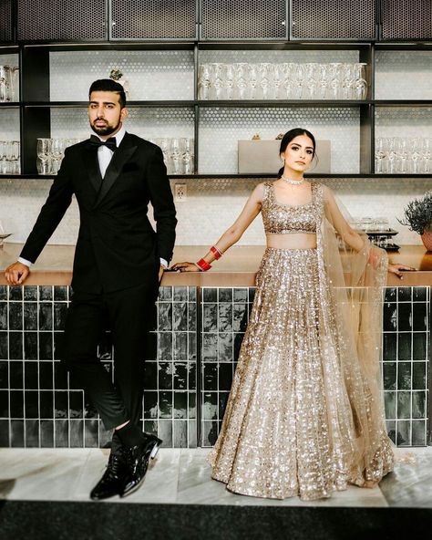 Indian Groom Reception Outfit For Men, 1st Anniversary Outfit Ideas, Celebrity Engagement Outfits, Reception Bride And Groom Outfit, Engagement Dress For Bride And Groom, Sangeet Couple Outfits, Wedding Reception Dress For Bride Indian, Haldi Look For Groom, Engement Dress Indian Couple