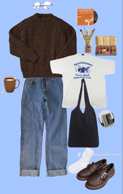 Vintage Grandpa Aesthetic, Early 90s Mens Fashion, Electric Grandpa Outfit, Grandpa Style Outfits, Old Man Sweater Outfit Women, Grampa Sweater Outfits, Fisherman Outfit Aesthetic, Dadcore Outfit, Retro Vintage Outfits Men