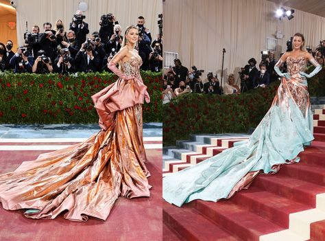 Blake Lively Met Gala, Blake Lovely, Versace Design, Dramatic Dresses, Gala Themes, Louis Vuitton Dress, Versace Gown, Met Gala Dresses, Versace Dress