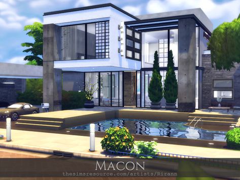 The Sims 4 Cc House, Sims4 Houses, Sims Design, Sims 4 Modern House, Lotes The Sims 4, The Sims 4 Lots, Sims 4 Tsr, Sims Ideas, Sims 4 House Design