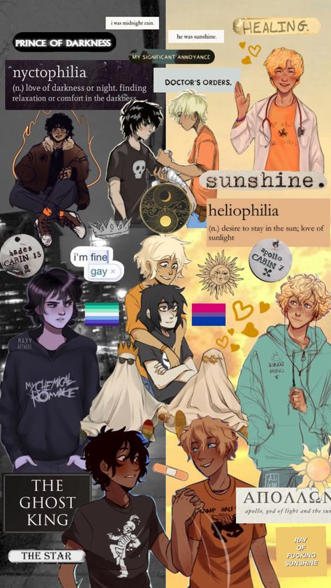 Will Solace Headcanons, Apollo Hades, Solangelo Headcanons, Hades Aesthetic, The Sun And The Star, Sun And The Star, Will And Nico, Solangelo Fanart, Percy Jackson Comics