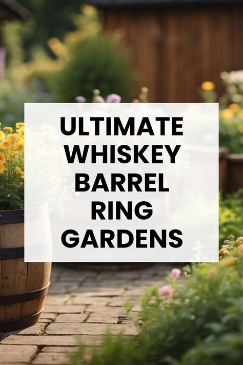 Looking to jazz up your garden? Check out these fun and creative whiskey barrel ring garden ideas! Learn how to turn those barrels into stylish planters, cozy seating areas, or decorative borders to bring a rustic charm to your outdoor space. They add character and uniqueness to any garden design! Perfect for small yards or bigger landscapes, these tips will inspire you to reuse barrels in ways you didn't imagine. Click to explore endless possibilities and give your yard a touch of vintage elegance. Save and follow for more awesome gardening ideas! Barrel Rings Repurposed, Barrel Garden Ideas, Barrel Ring Art, Whiskey Barrel Rings, Wine Barrel Garden, Whiskey Barrel Ring, Whiskey Barrel Planter, Wine Barrel Rings, Mini Waterfall