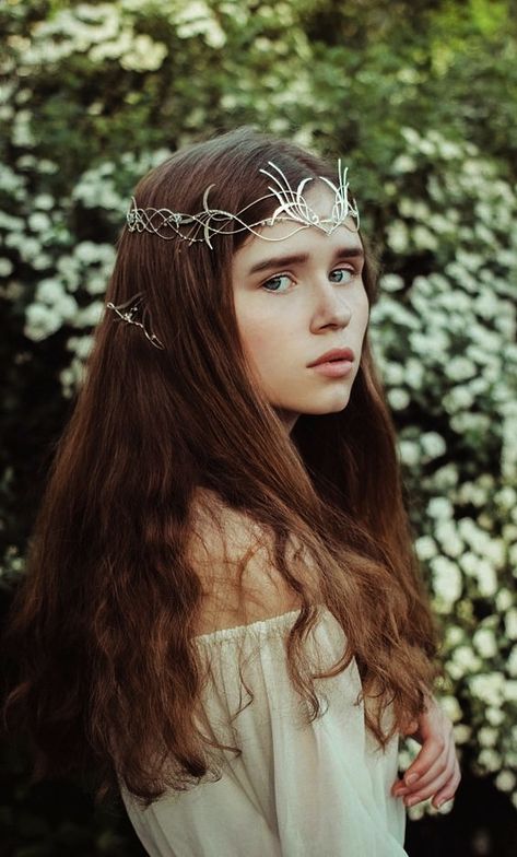 Galadriel Crown, Middle Earth Wedding, Elven Circlet, Elf Crown, Bridal Circlet, Elven Wedding, Elf Jewelry, Tolkien Hobbit, Medieval Cosplay