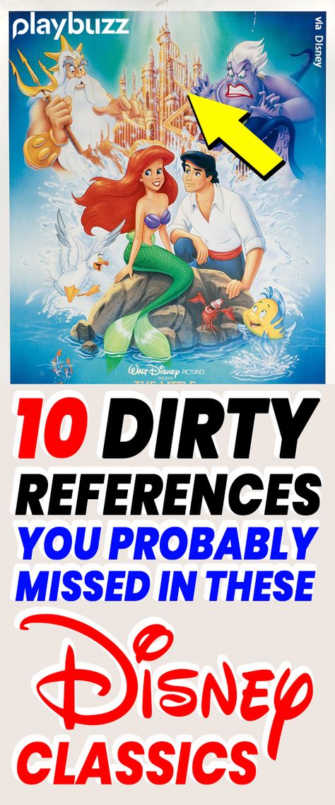 10 dirty references you probably missed in these Disney's classics ********* Playbuzz Quiz Quizzes Disney Quiz Buzzfeed Quiz Frozen The Lion King The Little Mermaid Hercules Moana Harry Potter Movie Trivia Jokes Secrets About Disney Movies, Things You Missed In Disney Movies, Disney Memes Hilarious So True, Dirty Jokes In Kids Tv Shows, Weird Disney Facts, Disney Quiz Questions And Answers, Funny Disney Jokes Humor, Funny Disney Jokes Hilarious, Disney Conspiration Theory