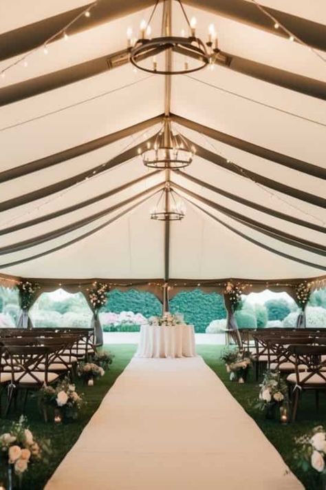 Thinking about an outdoor wedding? We found the top 7 wedding tents that will make your special day perfect! From spacious Kodiak tents surrounded by blooming flowers to cozy setups in the comfort of nature, there's a tent here for every style and need. Create memorable moments with friends and family under the stars or create a lovely atmosphere when the sun shines on your celebration. Click to explore our favorite picks and get inspired for your wonderful wedding day with these amazing tents! 40 X 60 Wedding Tent Layout, Wedding Ceremony Under Tent, Backyard Wedding Tent, Wedding Tent Layout, Kodiak Tent, Amazing Tents, Lotus Belle Tent, Wedding Tent Decorations, Outdoor Tent Wedding