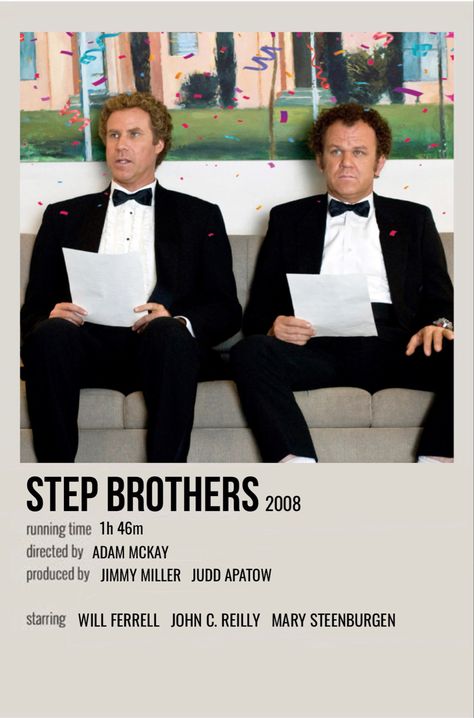 Stepbrothers Movie, Step Brothers Movie, Basement Movie Room, Polaroid Movie Poster, Brothers Movie, Vince Vaughn, One Step Beyond, Movie To Watch List, Will Ferrell