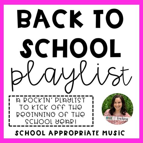 Back to School Playlist for classroom use. School appropriate music. Back To School Playlist, School Appropriate Songs, Classroom Playlist, School Playlist, Back To School Classroom, Teaching Boys, High School Social Studies, School Songs, Classroom Procedures