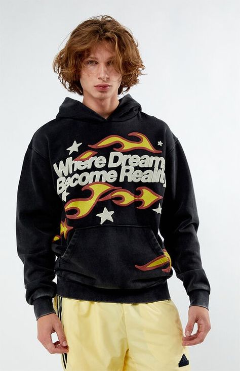 Dreams Come True Puff Hoodie Trendy Hoodies Men, Puff Hoodie, Mens Designer Hoodies, Pacsun Mens, Merch Ideas, Trendy Hoodies, Hoodies And Sweatshirts, Easy Style, City Design