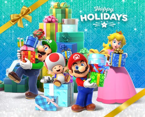 Nintendo Store, Super Mario Games, Princesa Peach, Mario Games, Super Mario Art, Merry Christmas Images, Super Mario Brothers, Mario Art, Mario Party