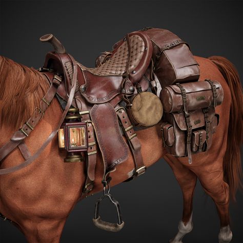 Cool Horse Saddles, Fantasy Saddle Design, Dragon Saddle Design, Big Luggage, Horse With Saddle, Project Mercury, Leather Artist, Water Canteen, Thoroughbred Racehorse