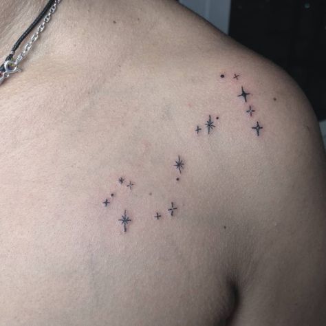 Scorpio Constellation Tattoo Minimalist, Scorpio Finger Tattoo, Scorpio Sign Tattoos, Scorpio Constellation Tattoo, Star Tattoo On Shoulder, Scorpio Tattoos, Star Tattoos For Men, Scorpio Constellation Tattoos, Scorpio Zodiac Tattoos