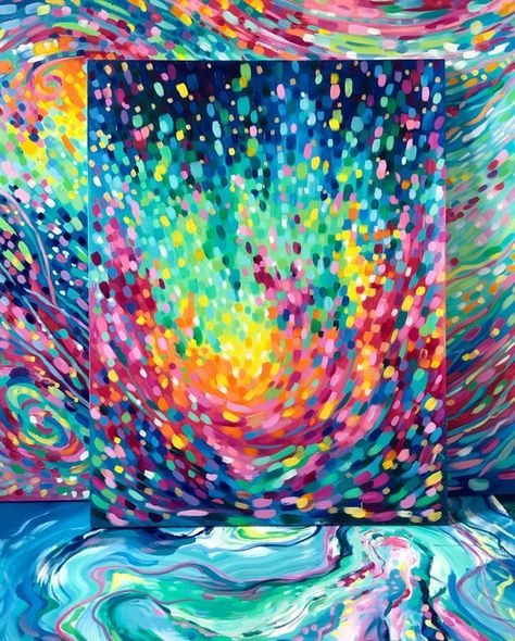 Sarah 🌈 The Rainbow Artist (@sarahcoeyart) | Instagram Mary Mackillop, Rainbow Abstract Painting, Painting Party Ideas, October Art, Rainbow Paint, Rainbow Painting, Painting Party, Rainbow Abstract, Doodle Illustration