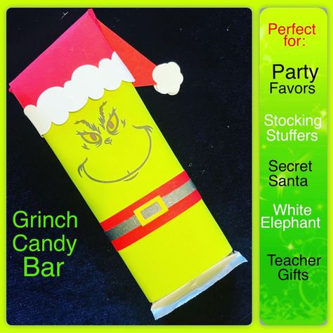 Grinch Candy Bar Wrapper, Free Candy Wrapper, Grinch Candy, Candy Bar Covers, Handmade Christmas Gifts Diy, Chocolate Party Favors, Poughkeepsie New York, Hershey Bar Wrappers, Make Someone Smile