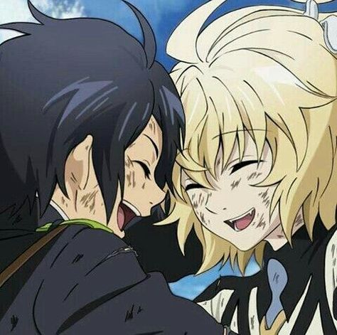 Yuichiro X Mikaela, Mika X Yuu, Mika And Yu, Mika Hyakuya, Yuichiro Hyakuya, Male Friendship, Comic Book Layout, Hot Vampires, Mikaela Hyakuya