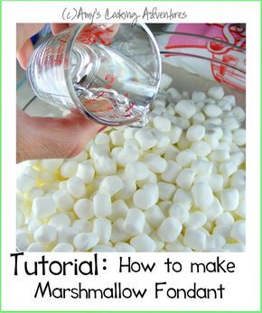 Amy's Cooking Adventures: Tutorial: How to Make Marshmallow Fondant Homemade Fondant, How To Make Marshmallows, Fondant Recipe, Marshmallow Fondant, Fondant Tutorial, Cake Frosting, Cake Tutorial, Cake Decorating Tips, Frosting Recipes