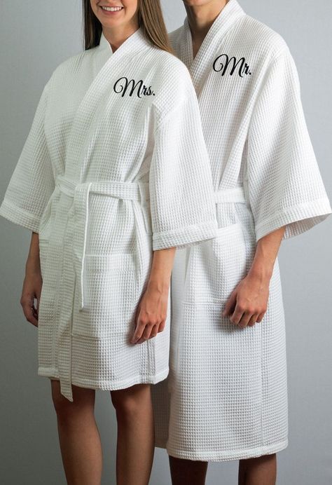 Cotton Anniversary Gifts For Him, Honeymoon Robe, 2nd Anniversary Cotton, Personalized Robes, Spa Robes, Hotel Signage, Monogram Robes, Towel Display, Perfect Bridal Shower Gift