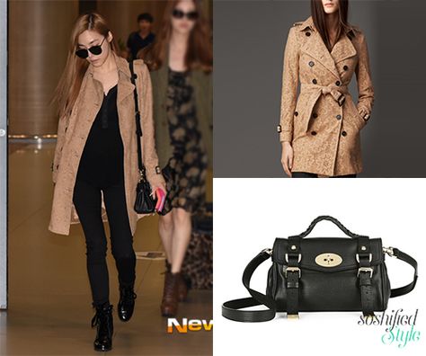 Tiffany Burberry Mulberry Styling Coats, Snsd Tiffany, Celebrity Fashion Trends, Favorite Handbags, Hollywood Celebrities, Korean Idol, Girls Generation, Casual Style, Polo Ralph