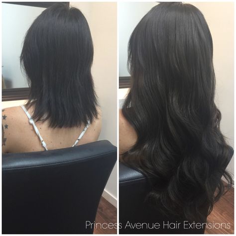 Hair Extensions Before And After Black, Dark Hair Extensions Before And After, Black Hair Extensions Before And After, Hair Extensions Before And After, Tape Ins, Hair Extensions For Short Hair, Black Hair Extensions, Long Hair Extensions, Hair Extentions