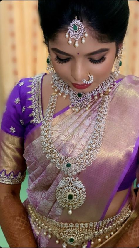 Bridal Jewellry, Latest Bridal Blouse Designs, Bridal Sarees South Indian, Indian Bridal Sarees, Wedding Saree Blouse Designs, Latest Model Blouse Designs, Half Saree Designs, Ladies Blouse Designs, Simple Blouse Designs