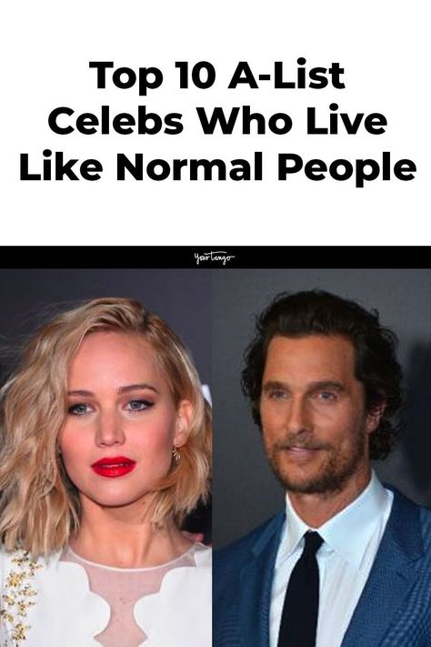 Most people think A-list celebrities live luxurious lifestyles, but here are 10 A-list celebs who live like normal people. Famous Actresses, Entertainment News Celebrities, Blockbuster Film, People Videos, Normal Guys, People Running, Normal Person, Popular People, Normal People