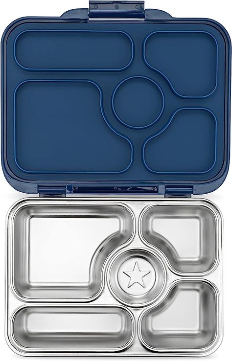 Amazon.com: Yumbox Presto Leakproof Stainless Steel Leakproof Bento Box (Rose Pink): Home & Kitchen Kotak Bento, Lunch For Work, Nutritious Lunch, Stainless Steel Bento Box, Healthy Packed Lunches, Lunch Box Containers, Bento Box Kids, Steel Lunch Box, Stainless Steel Lunch Box