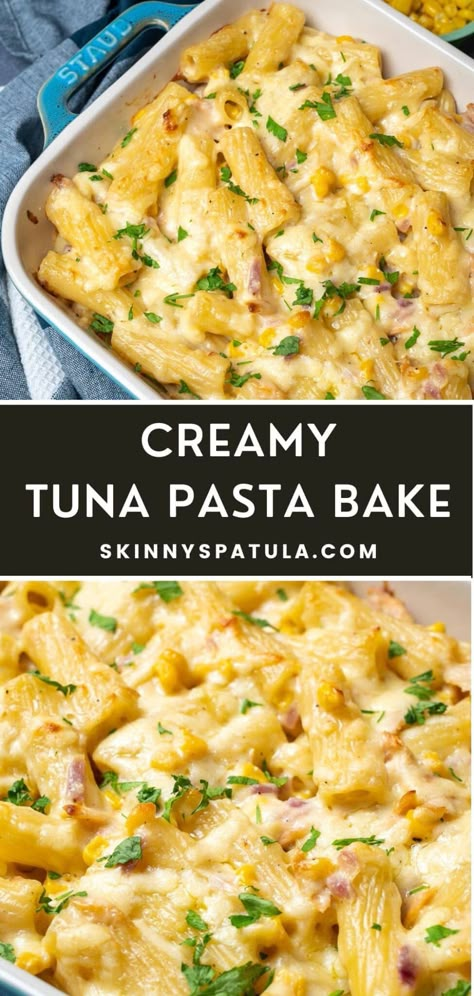 Creamy Tuna Pasta Bake, Easy Tuna Recipes, Tuna Dinners, Tuna Fish Recipes, Creamy Tuna Pasta, Tuna Pasta Bake, Canned Tuna Recipes, Tuna Casserole Recipes, Cake Pizza