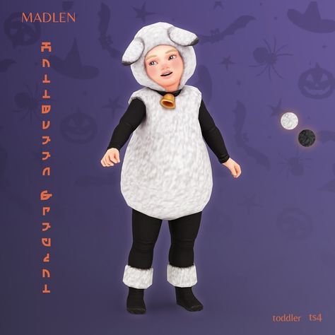 Halloween Special Sims 4 Halloween Cc, Sims Costume, Sims 4 Halloween, Sheep Costume, Los Sims 4 Mods, Sims Inspiration, Cc Sims4, Sims 4 Children, Sims 4 Mm Cc